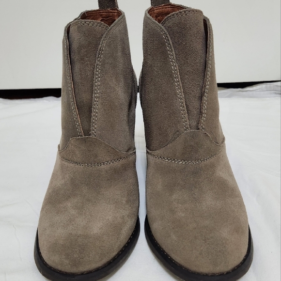 Lucky Brand Suede Wedge Ankle Boots - Picture 3 of 5